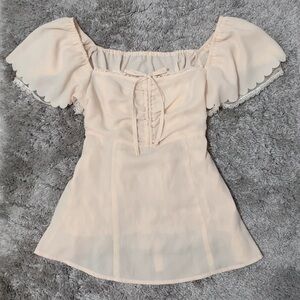 Elegant Cream Women's Top